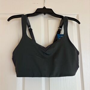 Brooks Charcoal Sports Bra